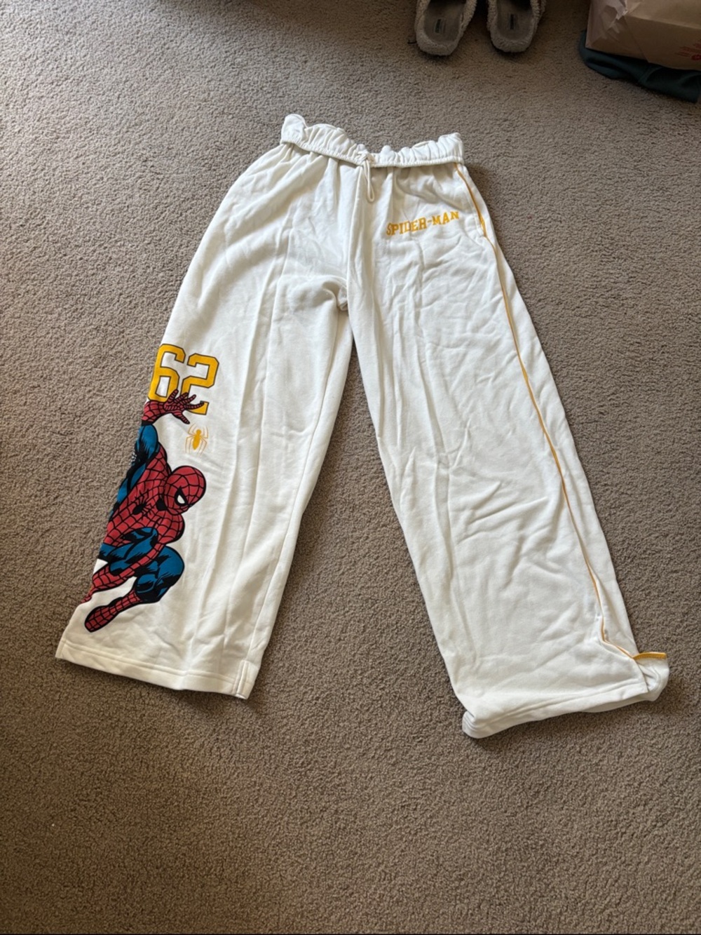 MARVEL Spiderman Sweats with Red and Blue Graphic and Yellow Accents